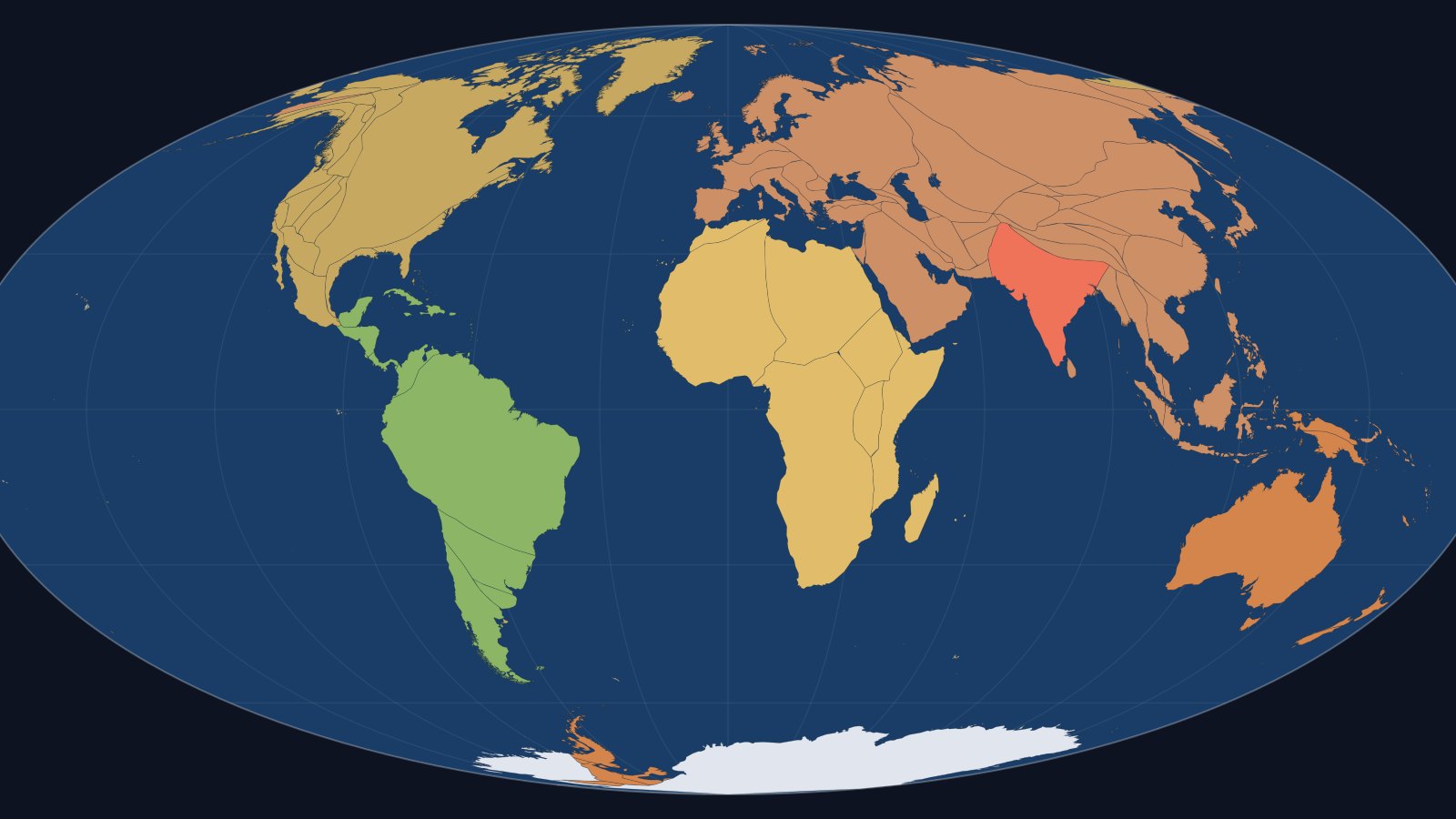 Map of the world today
